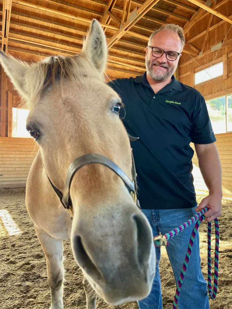 Alatheia horse is curious about the camera