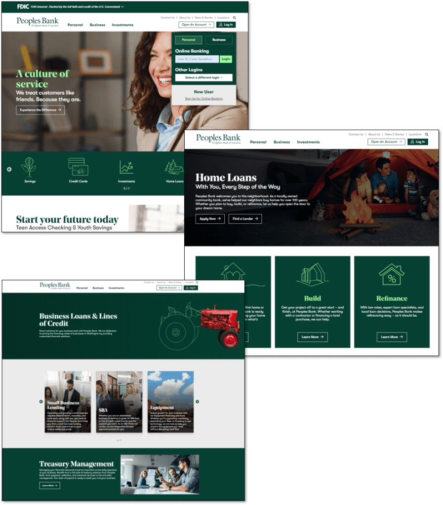 People's Bank New Website Look