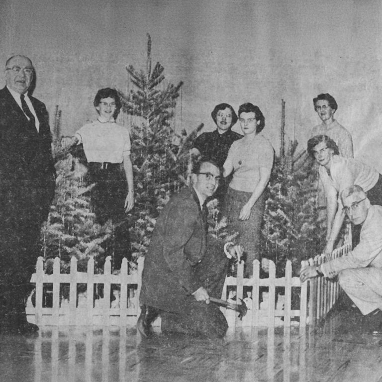 Former Peoples Bank President Irwin LeCocq Sr. and Jr., 1961