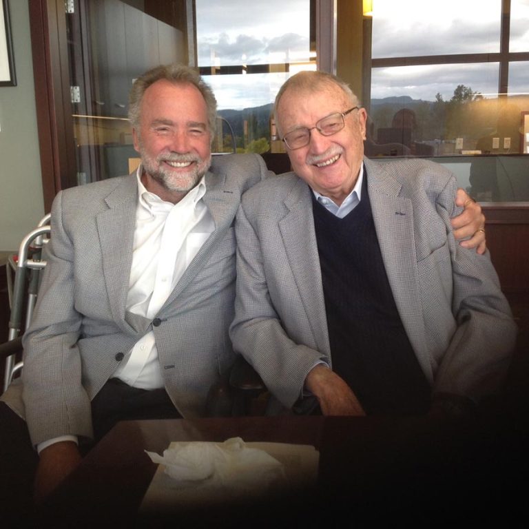 Peoples Bank CEO, Charles LeCocq with father and former CEO Irwin LeCocq Jr., 2015